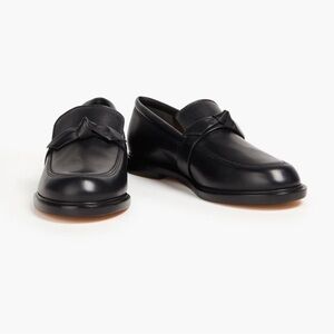 Alexandre Birman Clarita Leather Bow Loafers